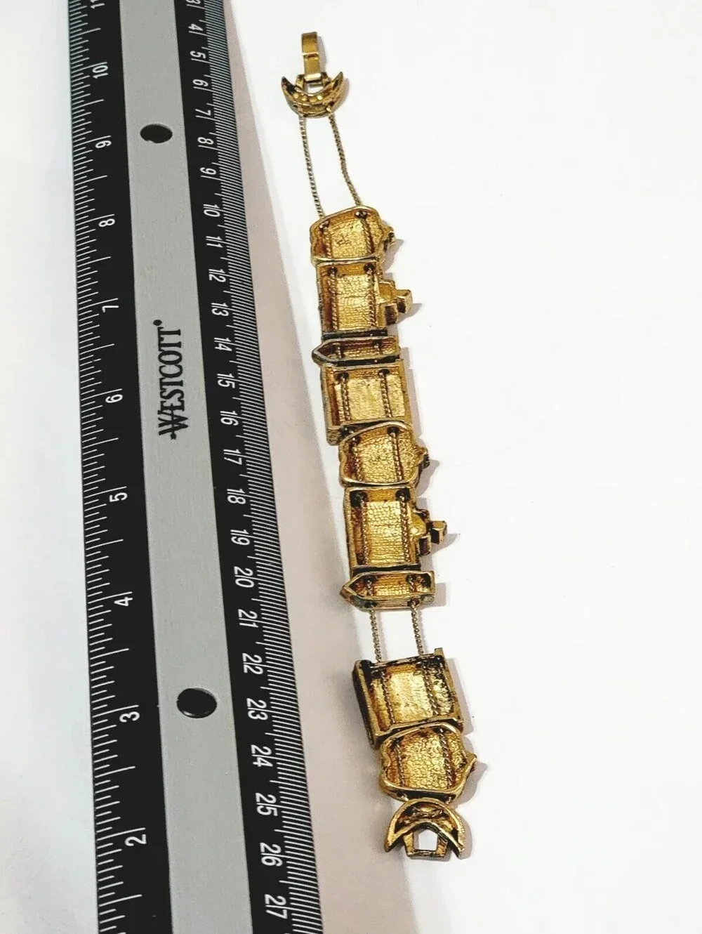 Teachers Link Slide Bracelet Gold-tone Vintage Schoolhouse Apple ABCs gbr-56